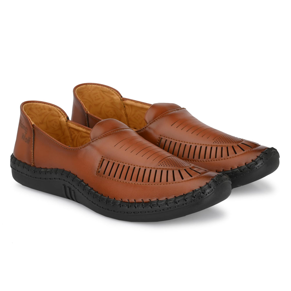 POS Mens Loafer Shoes | Elevate Your Style with Comfort and Elegance | Slipon Closure, Stylish | Perfect for Formal Wear Tan 8