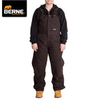 Berne Women's Softstone Duck Insulated Bib Overall, Medium Tall, Dark Brown