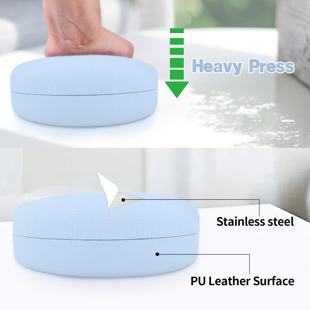 CHZZMS 2 PACK Large Hard Shell Sunglasses Case, Protective Case For Sunglasses and Eyeglasses (blue+pink)