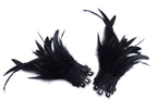L'VOW Real Nature Feather Cuffs for Game Party Halloween Pack of 2 Black