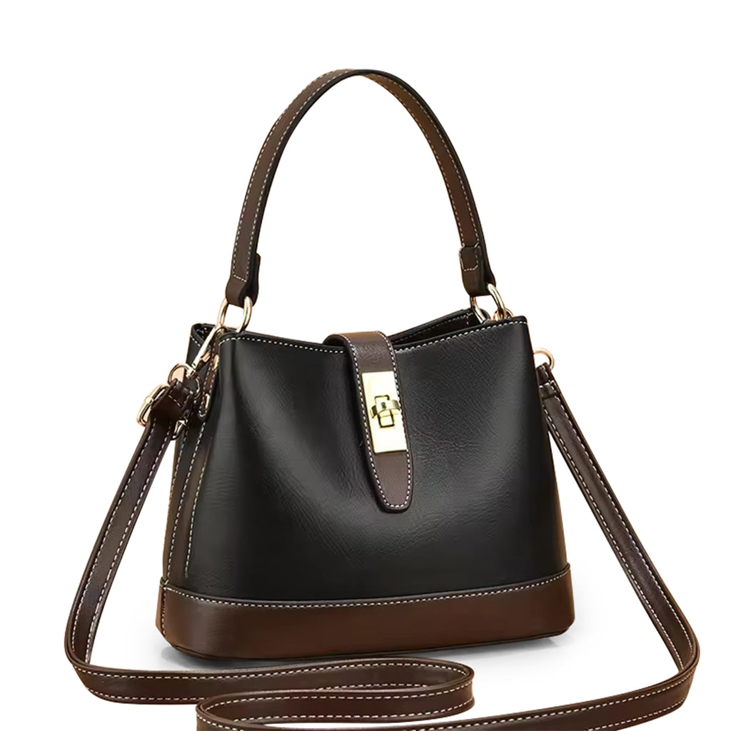 ADISA Womens Girls Bucket Cross Body Bag with Sling (SL5139_Black)