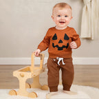 LIOMENGZI Infant Baby Boy Halloween Pants Outfits Long Sleeve Shirts Pumpkin Sweatshirt Pants Infant Boys Fall Winter Clothes Se