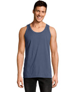 Unisex garment-Dyed Tank - BLAcK - S(D0102H7DEK6)