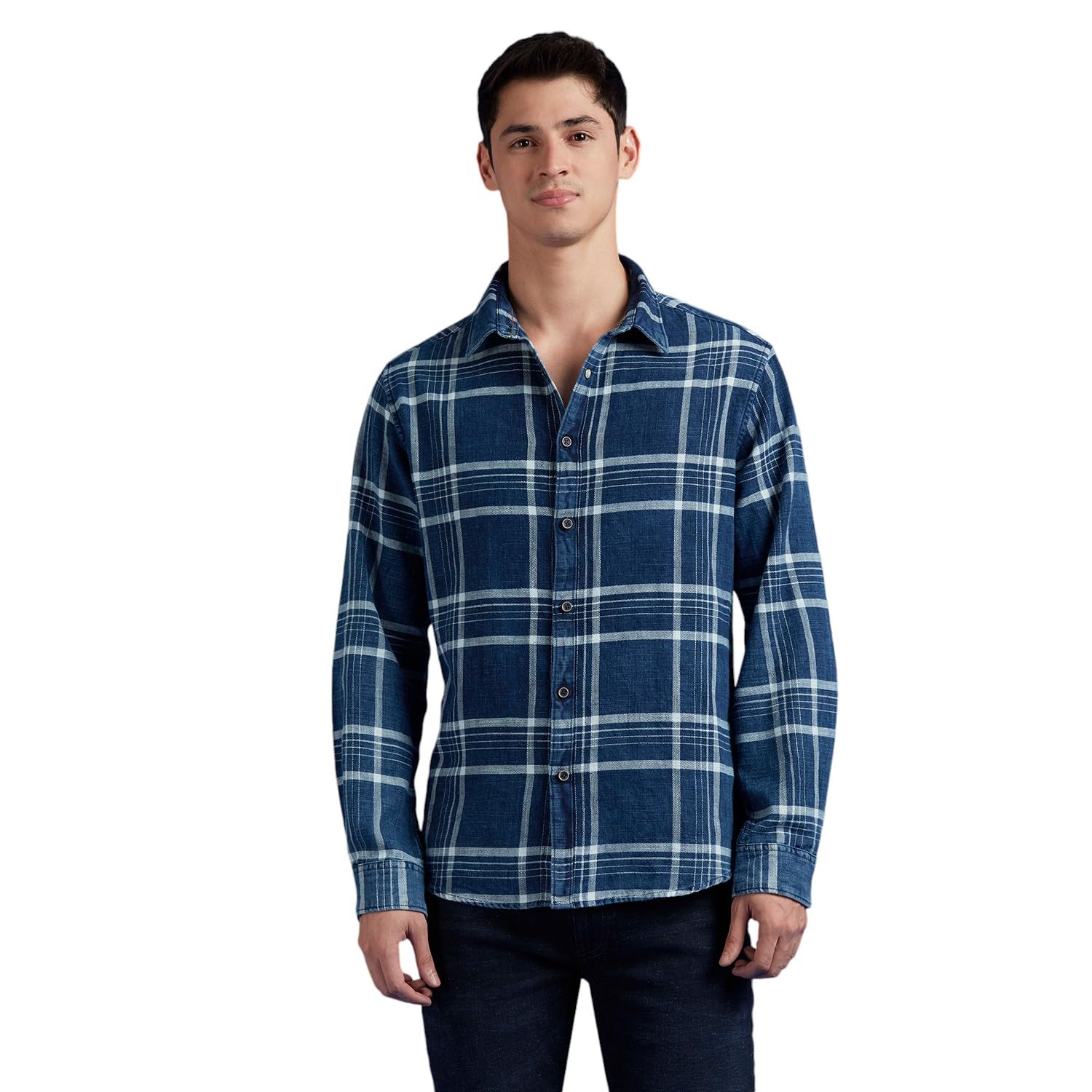 Pepe Jeans MenS Regular Fit Shirt (Pm308989_Indigo Blue