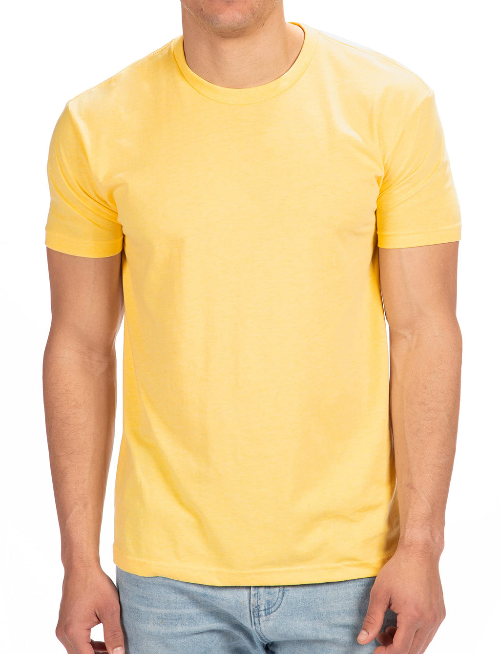 NEXT LEVEL APPAREL Mens Premium Fitted CVC Crew Tee (N6210) Banana Cream 3XL