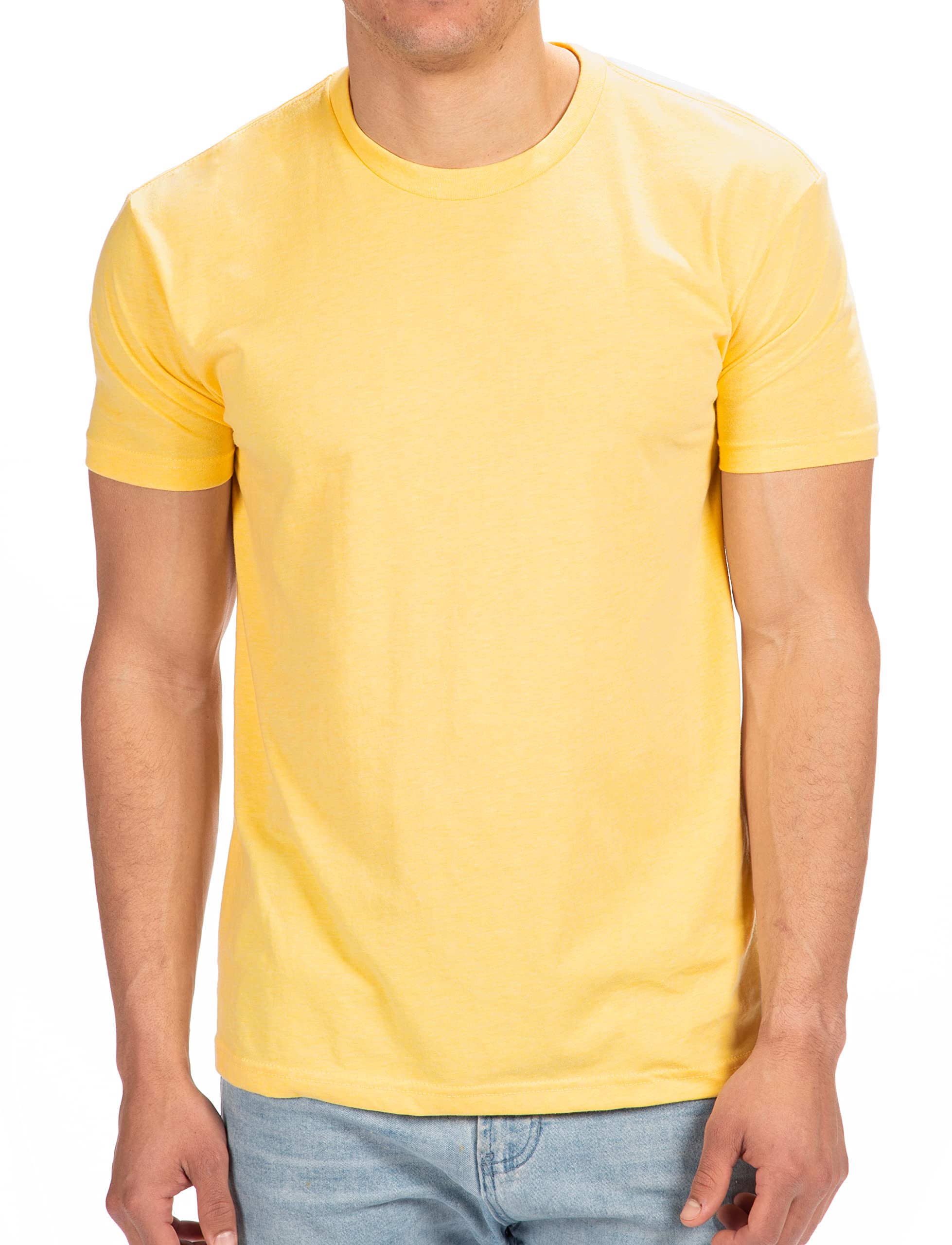 NEXT LEVEL APPAREL Mens Premium Fitted CVC Crew Tee (N6210) Banana Cream 3XL