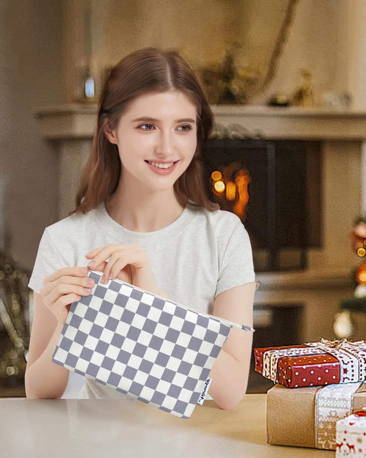 Narwey Small Makeup Bag for Purse Travel Makeup Pouch Cosmetic Bag Zipper Pouch Bags for Women