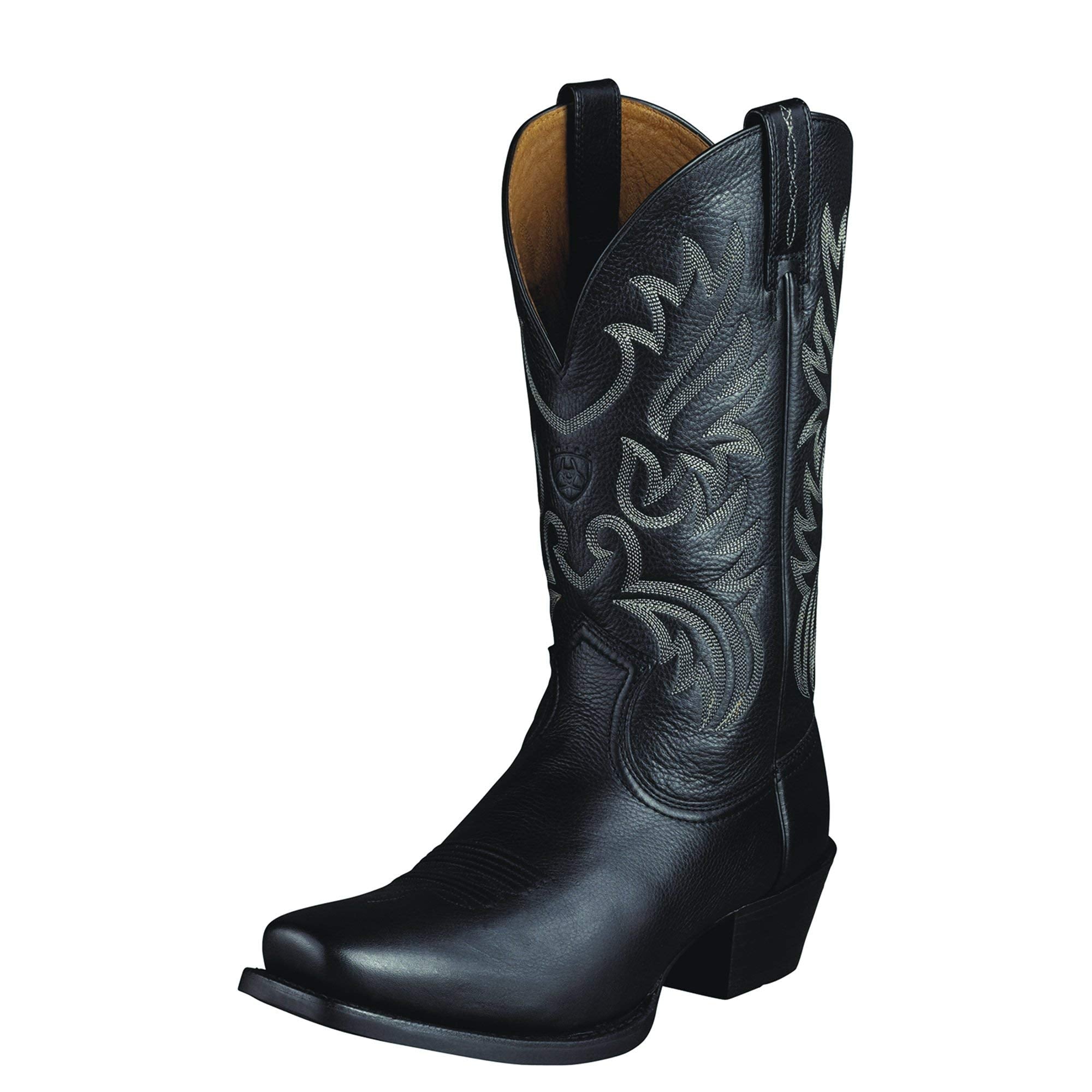 Ariat Men's Legend Boot, black deer tan, 9 E US