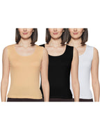 Rupa Softline Regular Fit Women Super Combed Cotton Tank top, Stretchable Body-Hugging,for Yoga,Gym wear and Sports Activities, 
