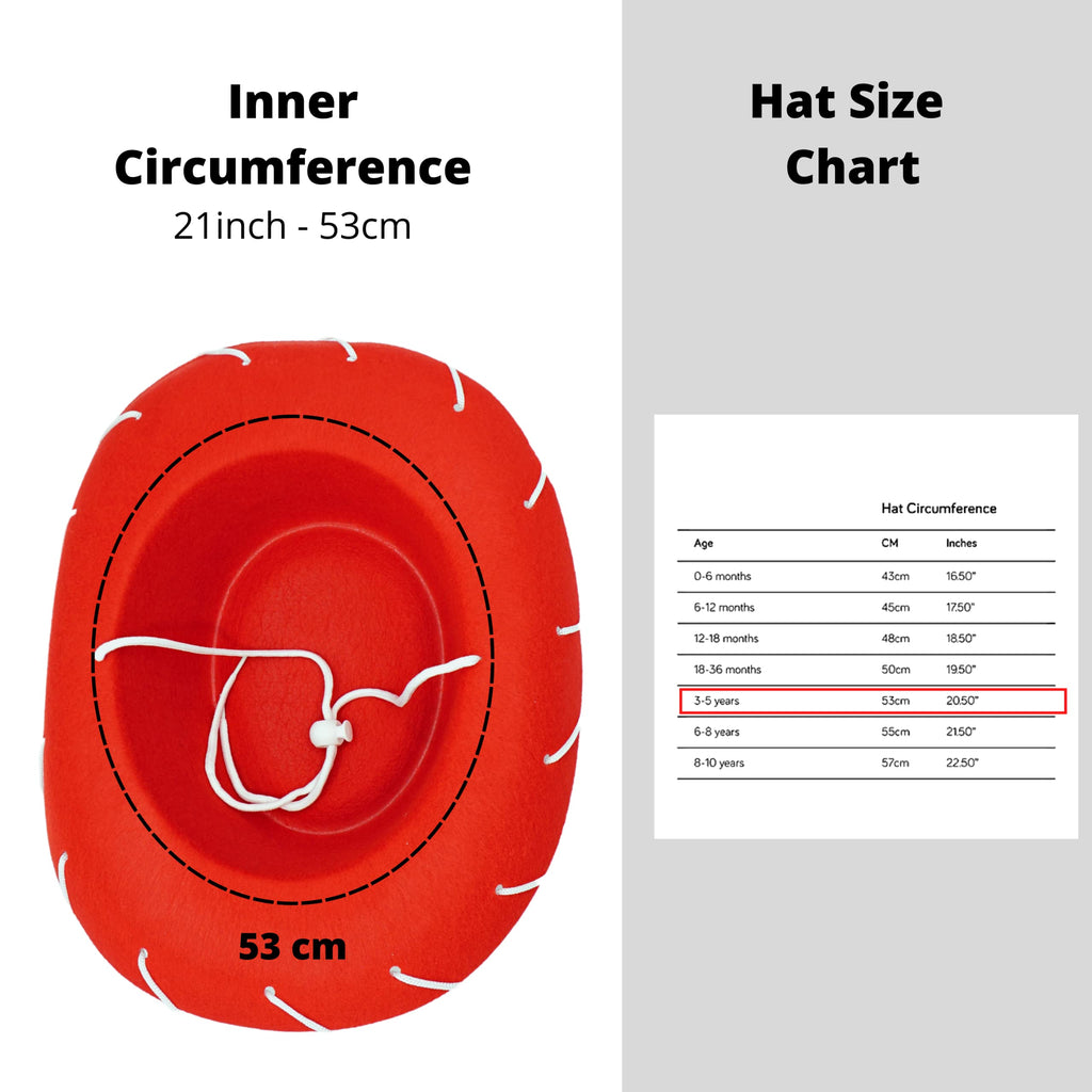 4E's Novelty Child Red Cowgirl Hat for Toddlers & Kids 3-6, for Halloween Jessie Inspired Costume, Felt Cowboy Hat Child Size fo