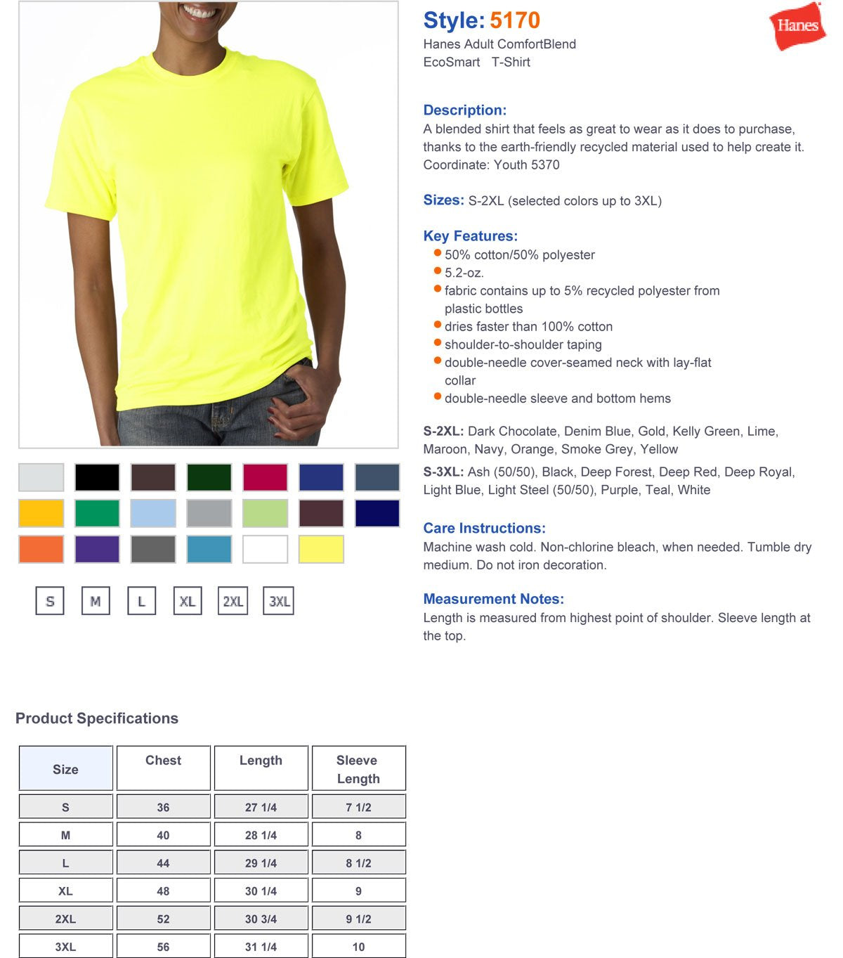 Unisex 5050 T-Shirt - KELLY gREEN - S(D0102H7KNWX)