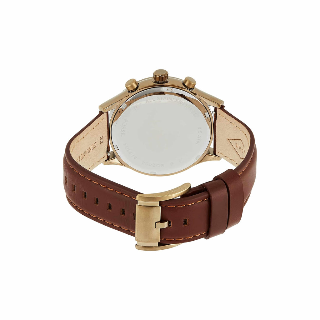 Fenmore Midsize Multifunction Brown Leather Watch