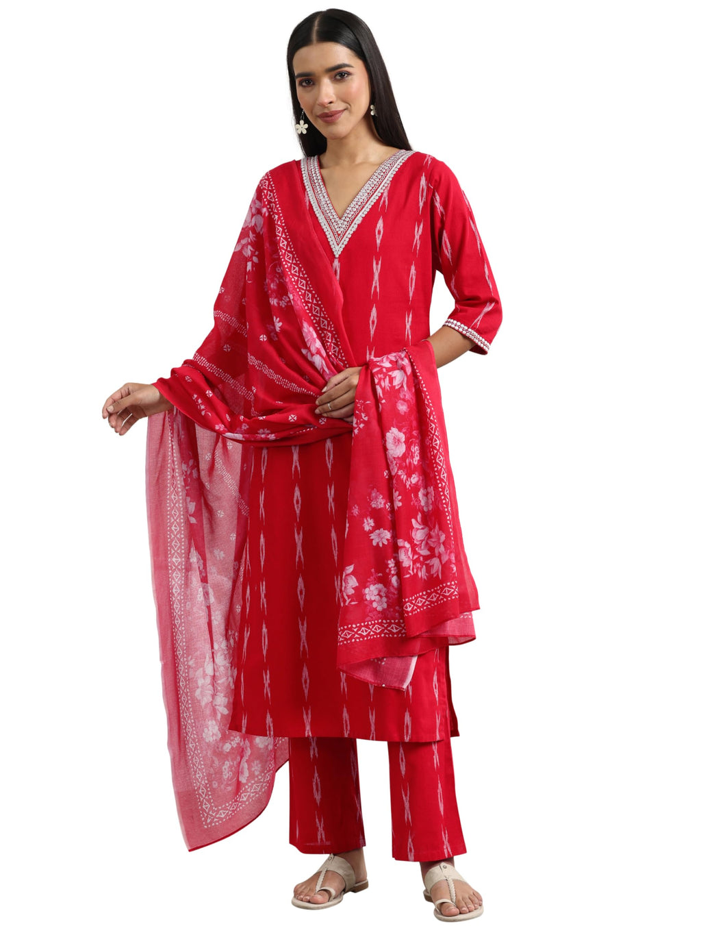 Libas WomenS Cotton Blend Kurta Set (400397