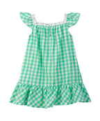 Beebay Kids Girls Y/d Check lace Detail Dress Green