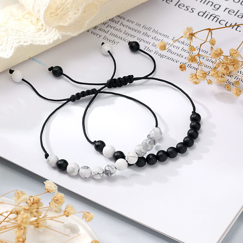 UNGENT THEM Gifts for Him Boyfriend from Girlfriend Matching Couples Bracelets Distance Relationship Pinky Promise Valentines Sw