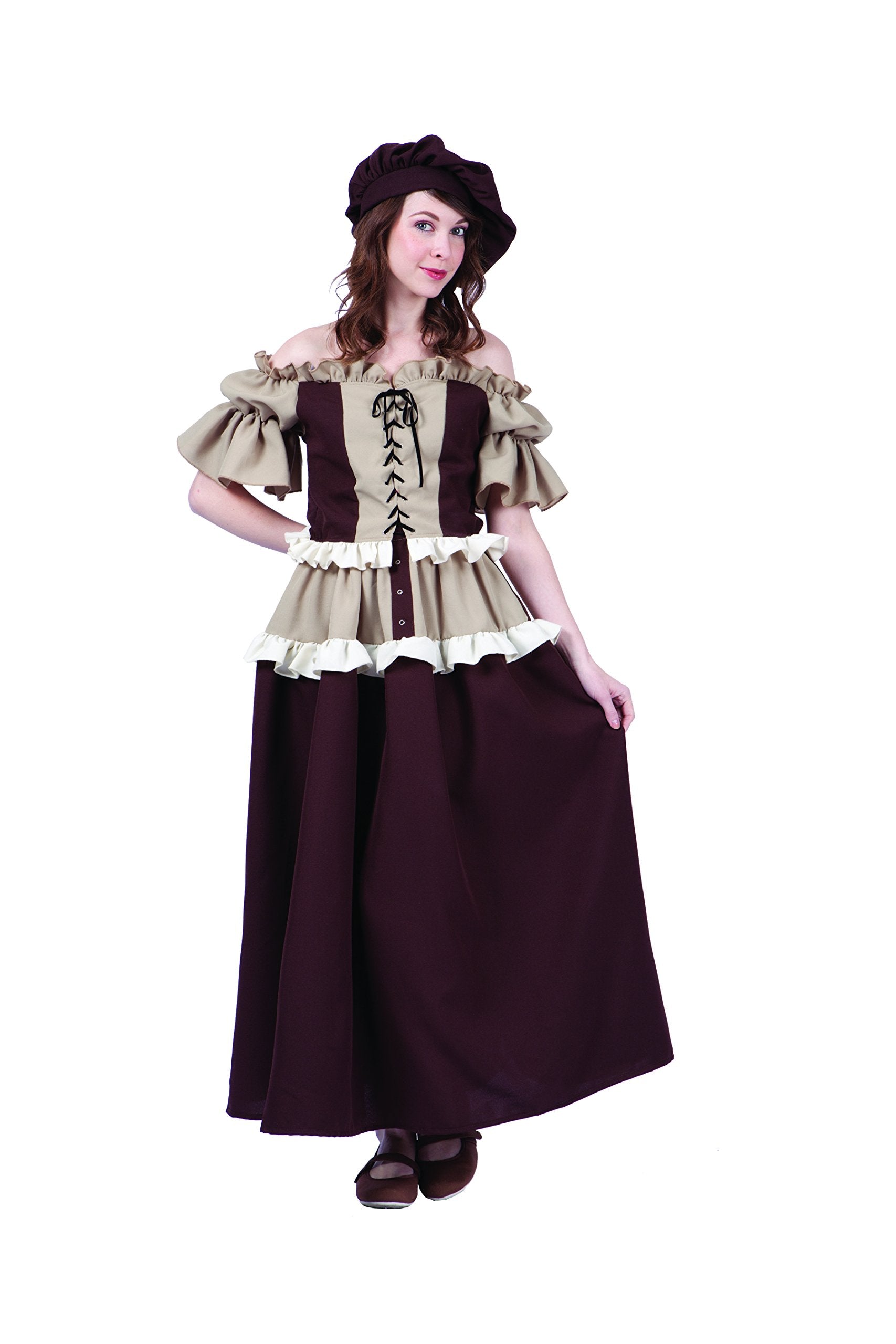 RG Costumes Women's Colonial Peasant Kathryn, Brown/Tan, Small