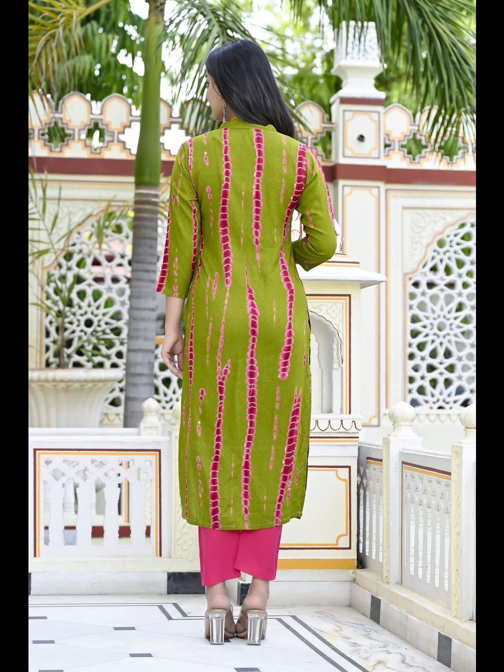 ANNI DESIGNER Womens Rayon Straight Printed Kurta with Pant & Dupatta (SIBORI-Methi-CMD_M_Green_Medium)