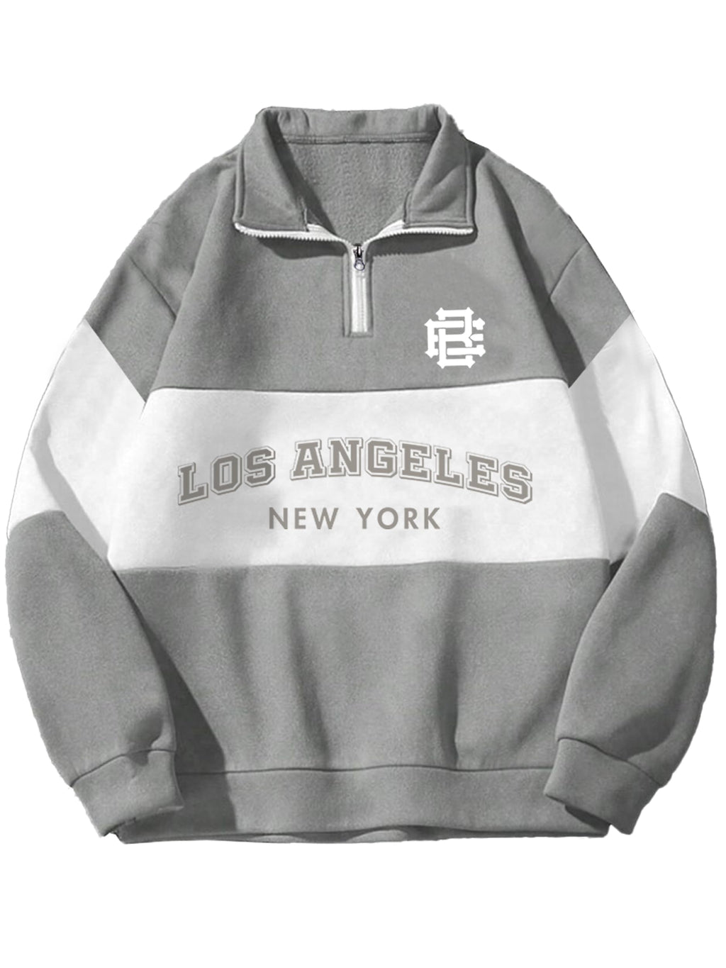 Noble Monk MenS Baggy Fit Sweatshirt | Drop Shoulder Oversized Sweatshirt | Long Sleeve Zip With Collared Sweatshirts For MenS