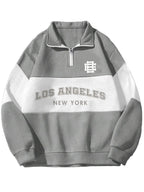 Noble Monk MenS Baggy Fit Sweatshirt | Drop Shoulder Oversized Sweatshirt | Long Sleeve Zip With Collared Sweatshirts For MenS
