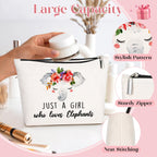 GevGuxLuo Elephants Gifts for Elephants Lover, Birthday Gift for Best Friend Sister, Elephant Accessories, Animal Lovers Makeup