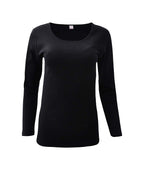 MaRe Premium Quality 100% Brushed Cotton Women's Long Sleeve T-Shirt S - XXL Made in Italy (572)
