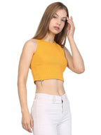 TAGAS Skinny Fit wome Western Tank Tops for Womens and Girls| (C5P-51_Yellow