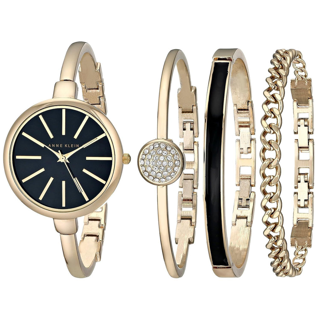 Anne Klein Women's Bangle Watch and Bracelet Set, AK/1470