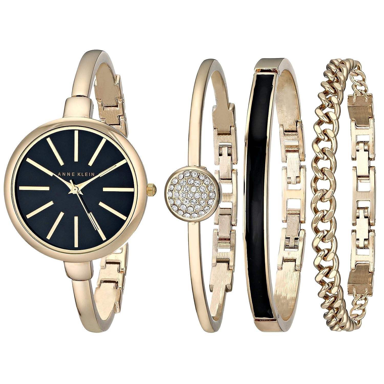 Anne Klein Women's Bangle Watch and Bracelet Set, AK/1470