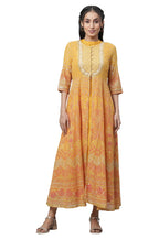 Pink Printed Ethnic Dress With Inner