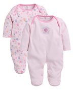 BabyGo Baby Romper 100% Cotton Rompers for New Born Baby|Sleepsuits for Baby Boys & Girls|Onesies|Infant Clothes|PINK| 0-3M| 3-6