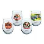 National Lampoons christmas Vacation Merry clarkmas 21oz Stemless glass 4-Pack