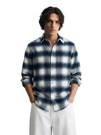 The Indian Garage Co Mens Regular Fit Checkered Cutaway Collar Full Sleeves Casual Overshirt Sweater