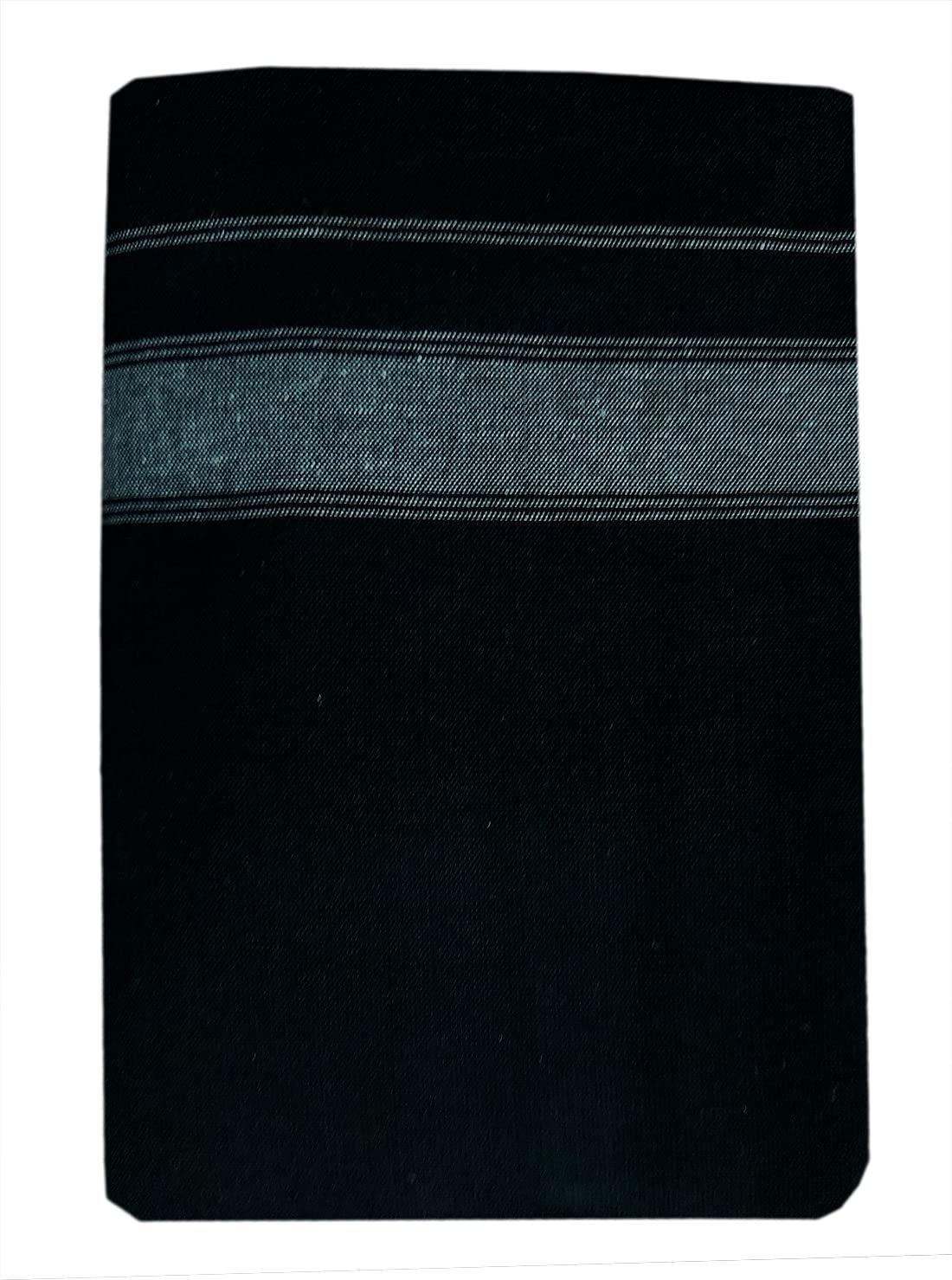 Prakasam Cotton Fine Quality Mens Kerala Style Thalapathi Border Single (1.28X2.00 Mtrs) -Dhoti-Kerala Single Mundu (Pack Of 2 D