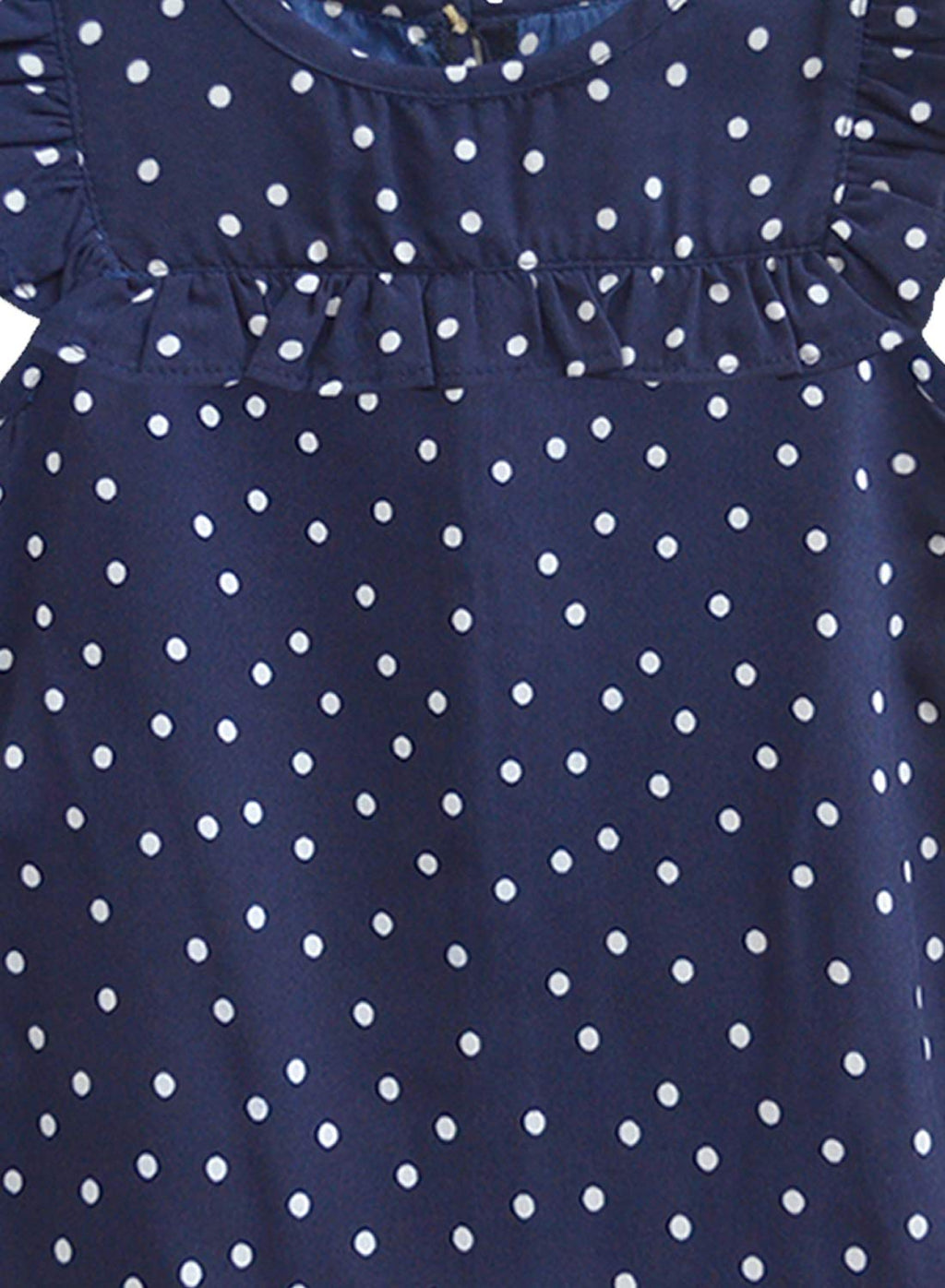 A.T.U.N. (ALL THINGS UBER NICE) Girls Polka Dots Regular Top Navy-White