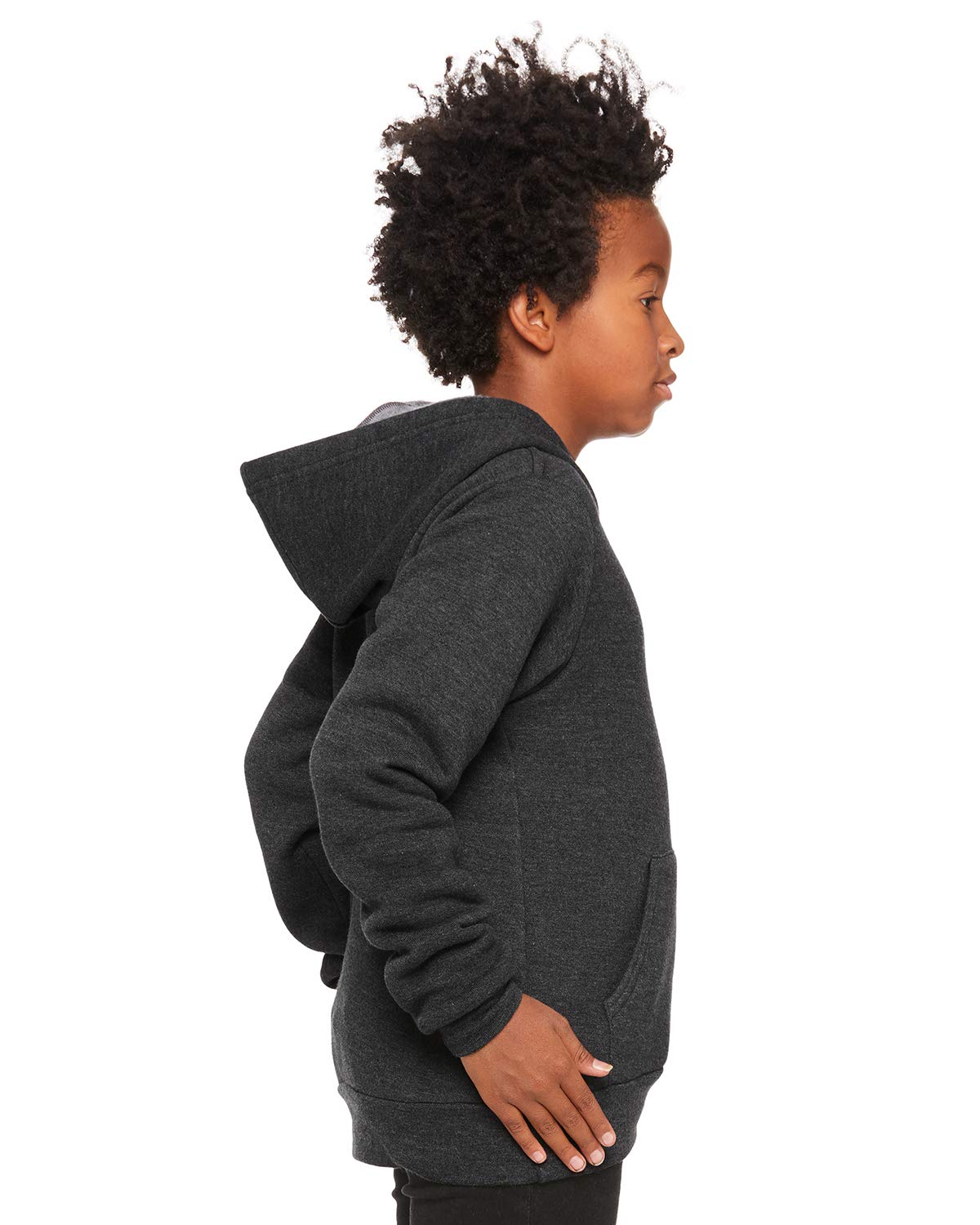 Youth Sponge Fleece Pullover Hooded Sweatshirt - BLAcK - S(D0102H7W3XT)