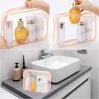 Tbestmax 10 Pack Clear Cosmetic Bags Makeup Bags Portable Waterproof TSA Approved Travel Toiletry Bags Large Organizer