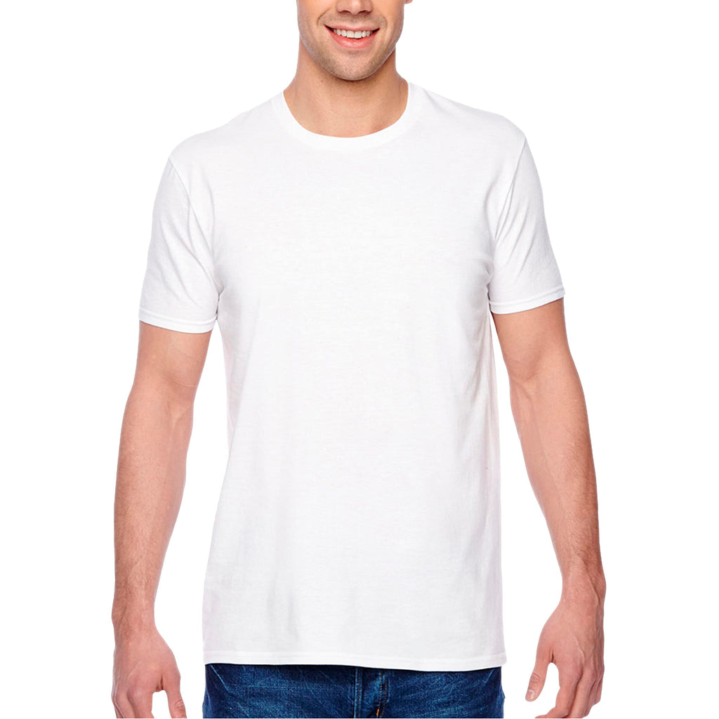 Fruit of the Loom mens Premium Tag-free Cotton Undershirts (Regular and Big & Tall) Undershirt, Regular - Crew 4 Pack White, X-L