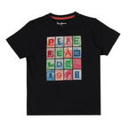 Pepe Jeans Boys Cotton Regular Fit Printed T-Shirts Black 10-11 Y