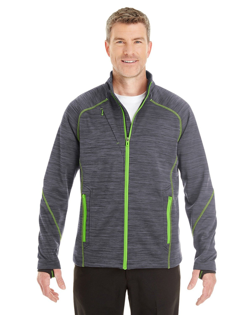 Mens Flux Mlange Bonded Fleece Jacket - cARBON OLY RED - S(D0102H7NVNP)
