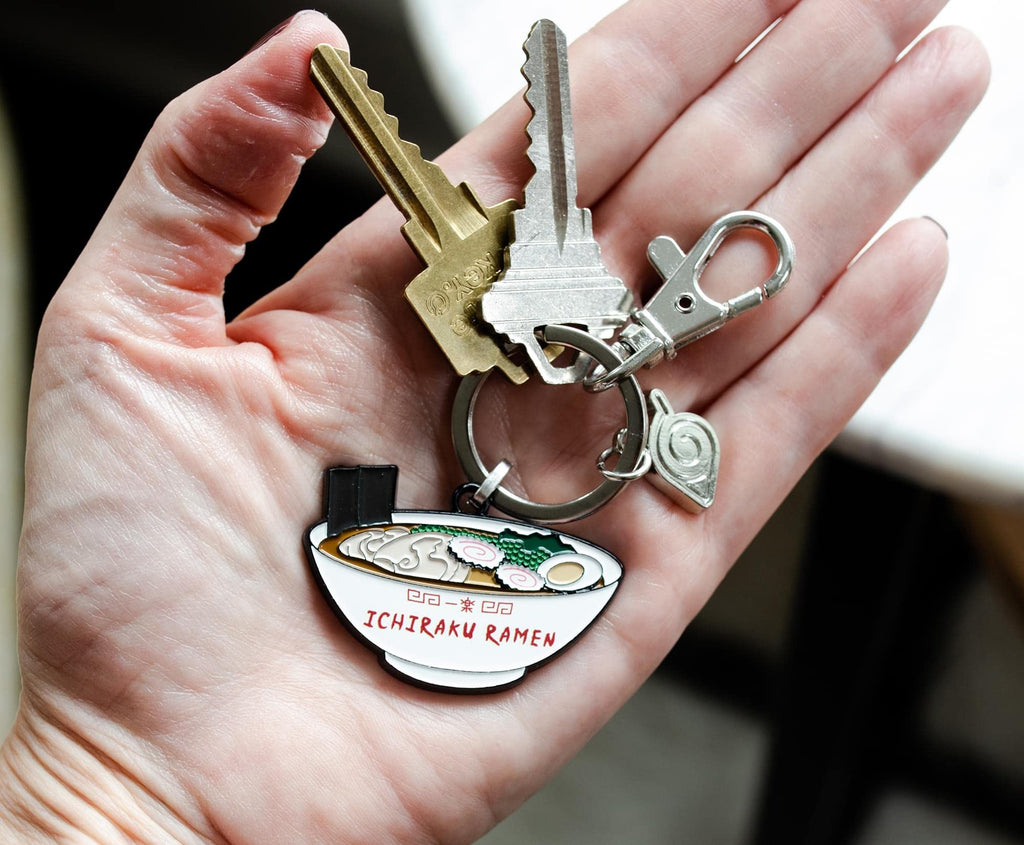 SalesOne LLC Naruto Shippuden Ichiraku Ramen Enamel Pendant Keychain | Heavy Duty Car Key Ring Holder with Clip | Accessories fo