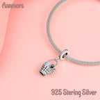 Annmors 925 Sterling Silver Charms fit Bracelets Necklaces Fruit Basket Dangle Beads with 5A Cubic Zirconia Christmas Valentine