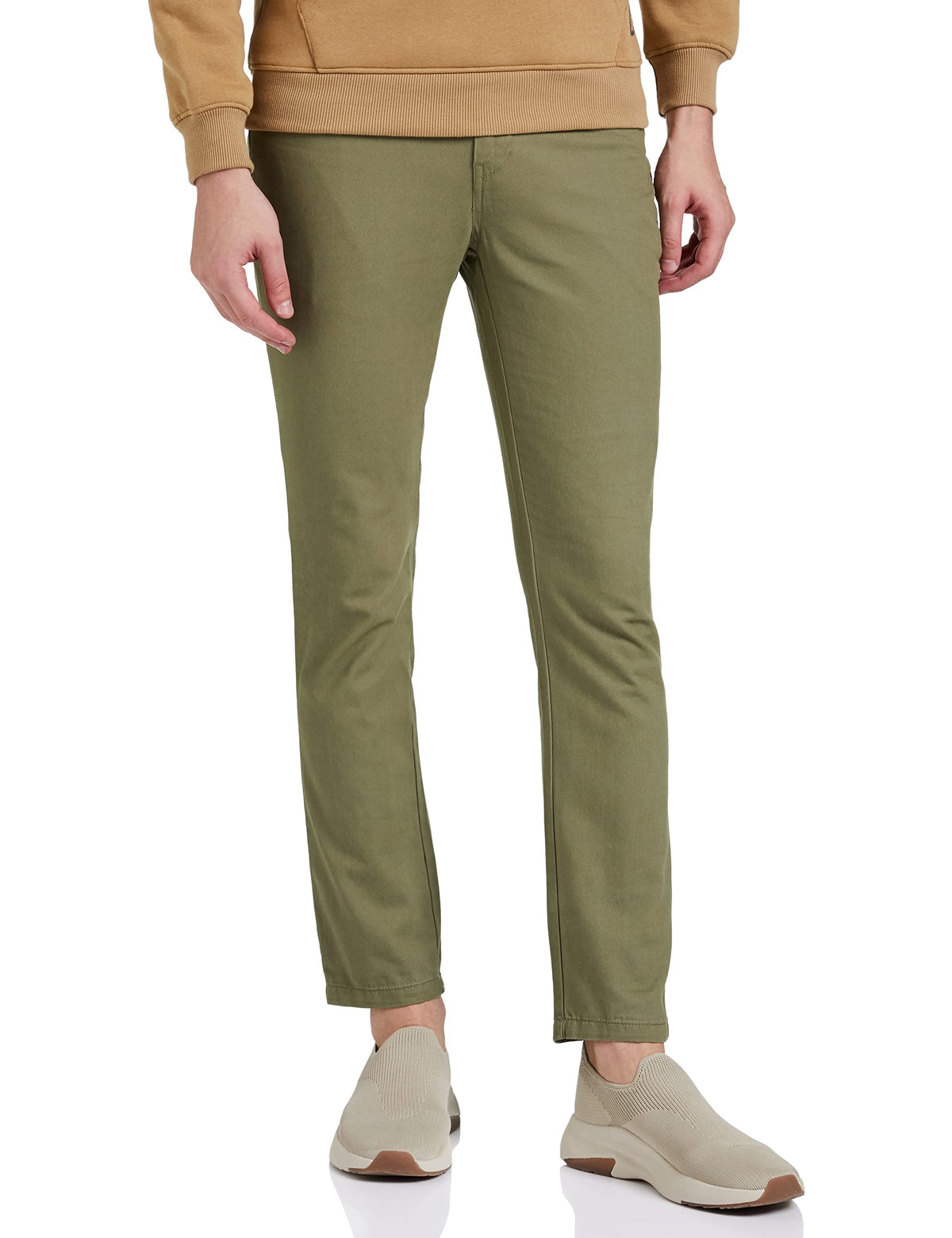 Amazon Brand  Symbol MenS Regular Casual Trousers (AwSyMct1154_Lt Olive_30) 30