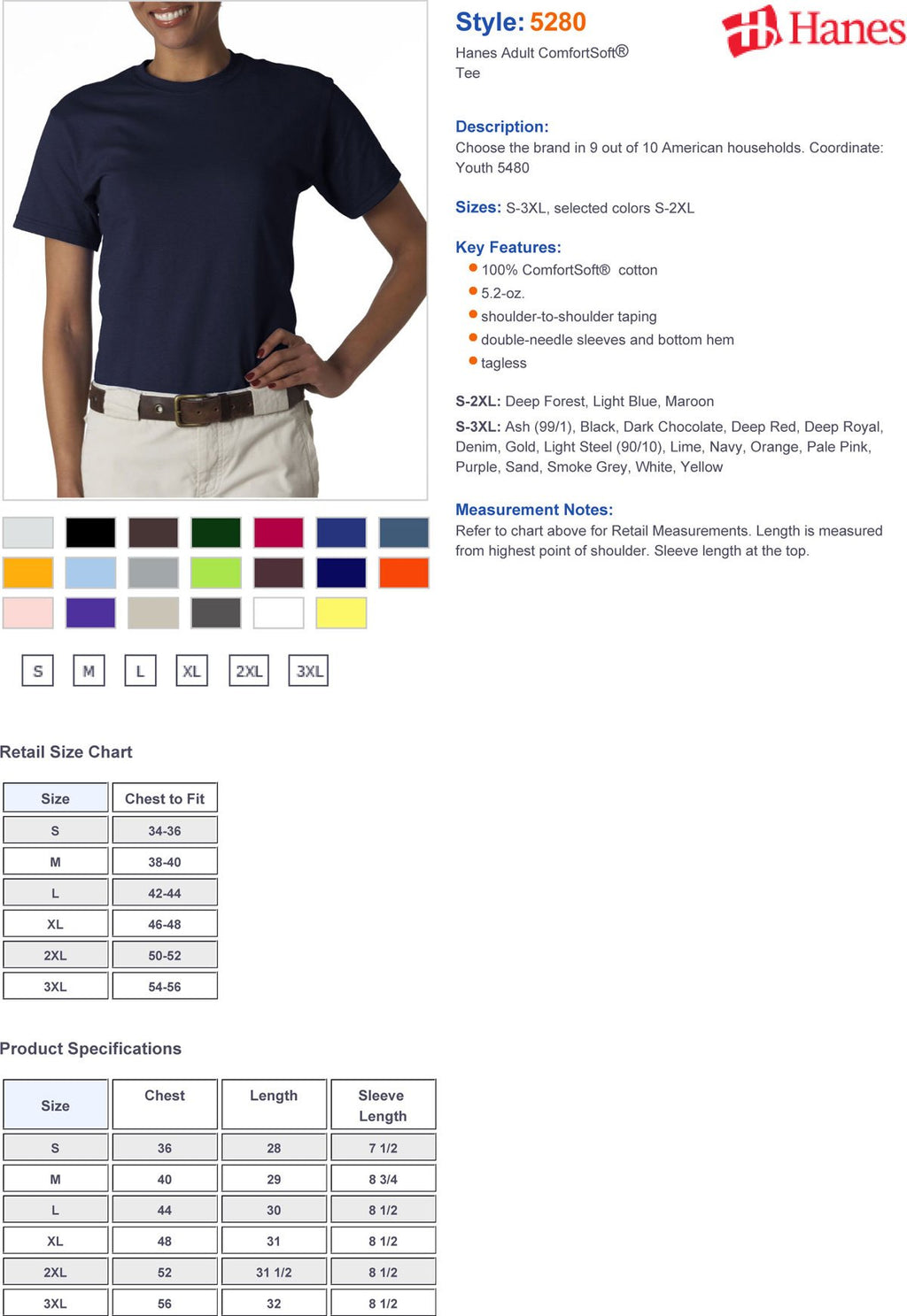 Unisex 52 oz comfortsoft cotton T-Shirt - WHITE - S(D0102H7DX36)