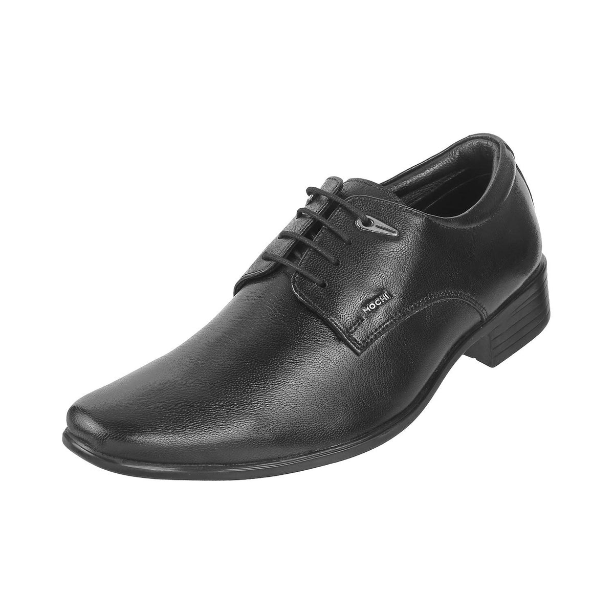 Mochi Mens Leather Black Laceup Shoes (Size (8 UK (42 EU)) 8-42