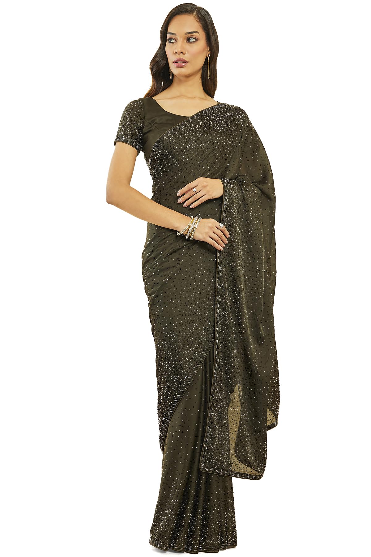 Soch Women Pure Solid Saree