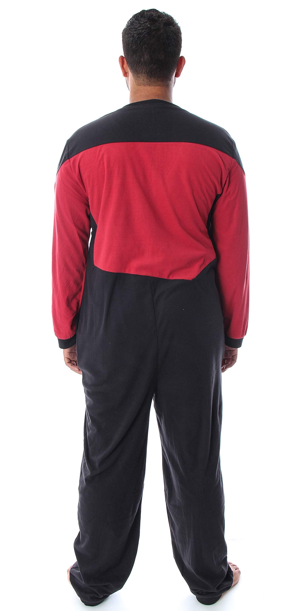 INTIMO Star Trek Men's The Next Generation TNG Picard Command Uniform One Piece Costume Pajama Union Suit (L/XL)
