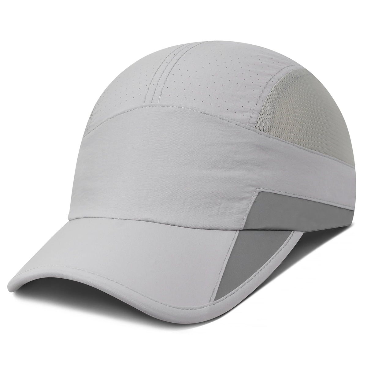 Gadiemkensd Running Hat, Mens Outdoor Hat Unstructured Baseball Cap Upf 50 Uv Spf Exercise Run Caps Reflective Breathable Light  57-60