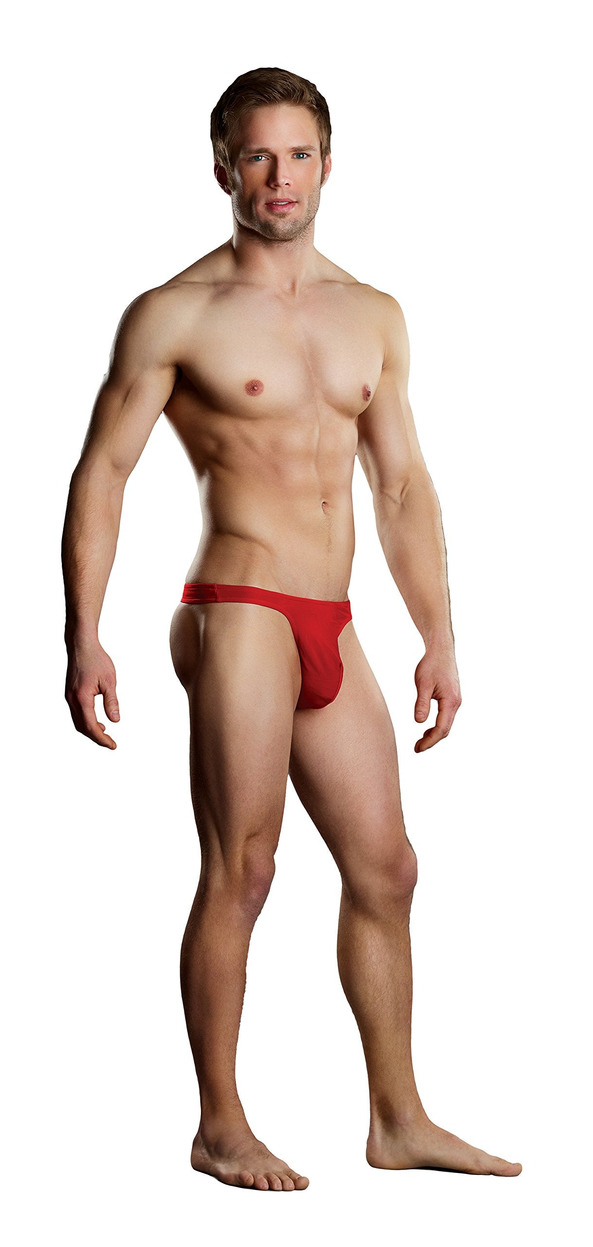 Male Power Men's Bong Thong, Red, Large/X-Large