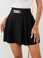 ADDYVERO Womens Elegant & Casual A-Line Mini Skirt Black