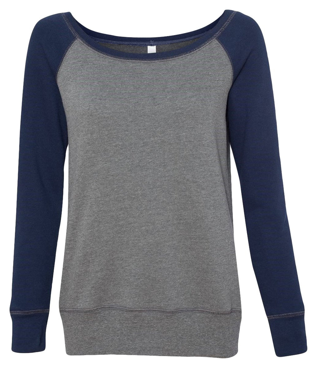 Ladies Sponge Fleece Wide Neck Sweatshirt - DEEP HTHR BLAcK - 2XL(D0102H7KXB6)